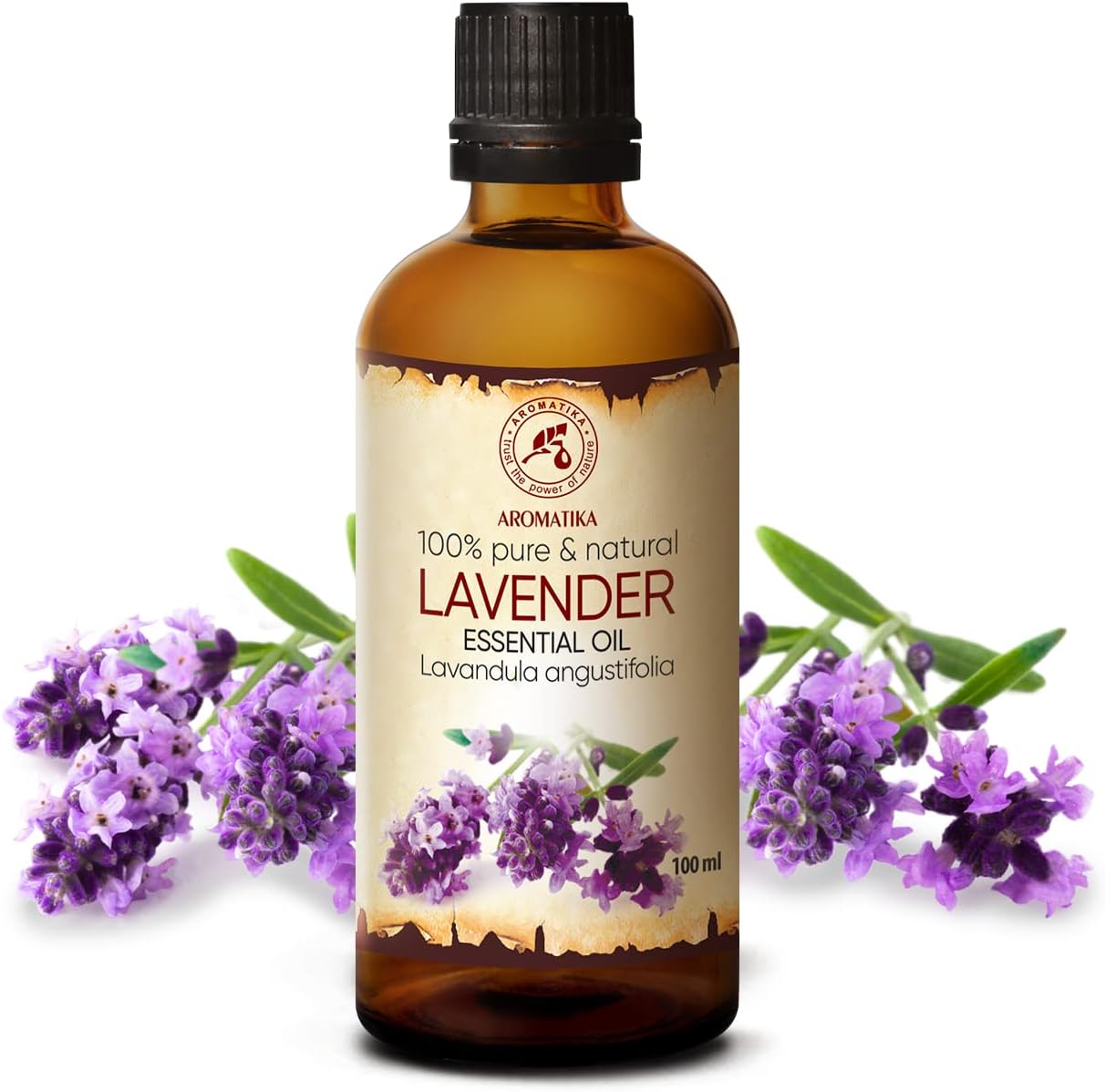 Lavender Essential Oil 3.4 Fl Oz - Lavandula Angustifolia - 100% Pure & Natural use for Tension Relief - Good Mood - Freshen Rooms - for Bath - Sauna - Scented Oils