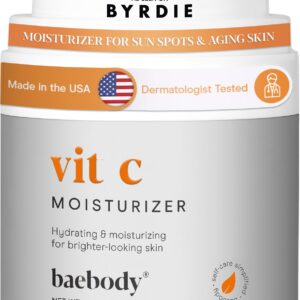 Baebody Made in USA Vitamin C Face Moisturizer - Brightening Vitamin C Cream Moisturizer with Jojoba Oil - Anti Aging and Hydrating (1.7 fl oz/50 ml)