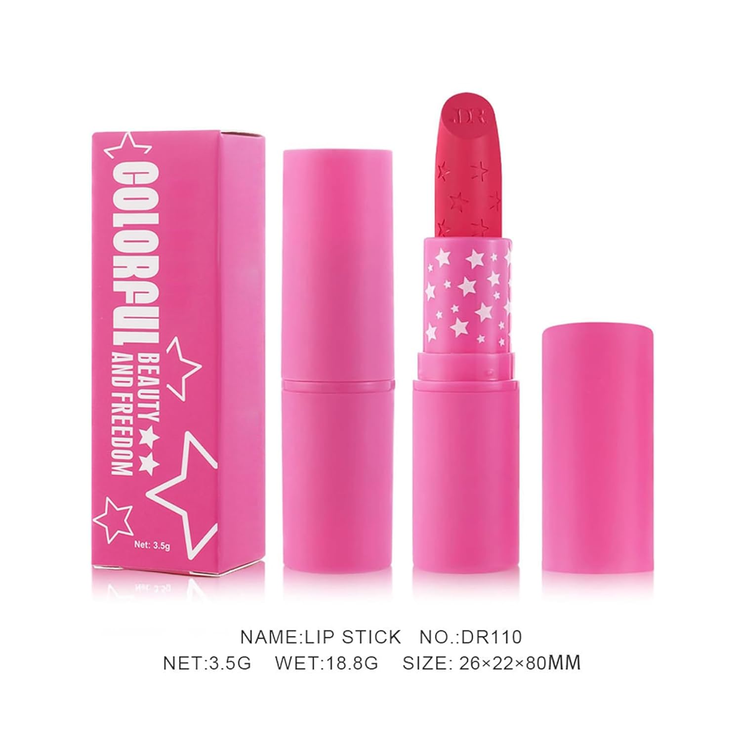 Matte Waterproof Lipstick #01 Light Pink, Long Lasting Hydrating Creamy Formula for Women - Image 8