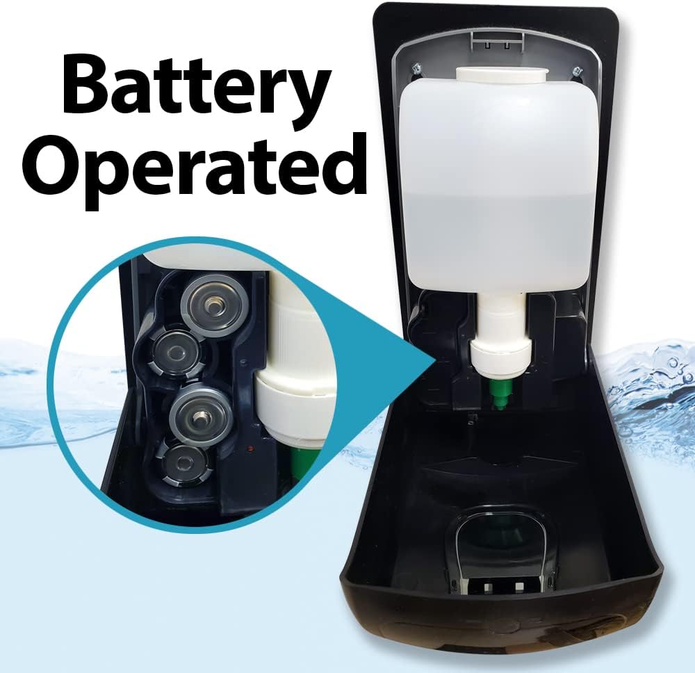 Hotel Supply Depot Automatic Touchless Black Soap and Sanitizer Dispenser 33 oz Capacity - Image 5