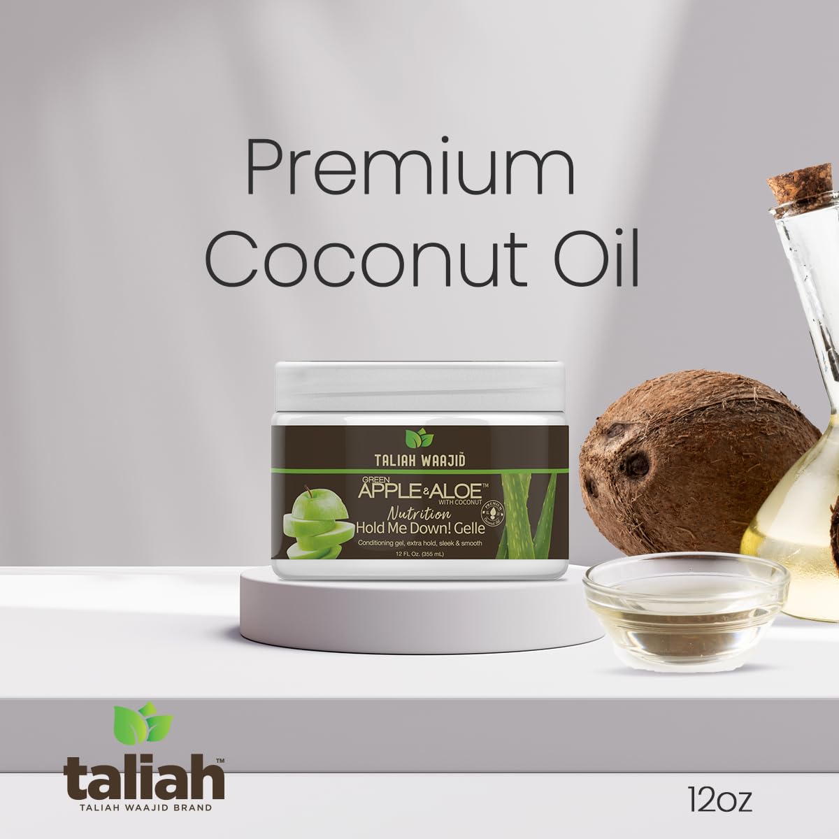 Taliah Waajid Green Apple & Aloe Curl Definer for Wavy, Curly, Coily Hair 12oz - Image 3