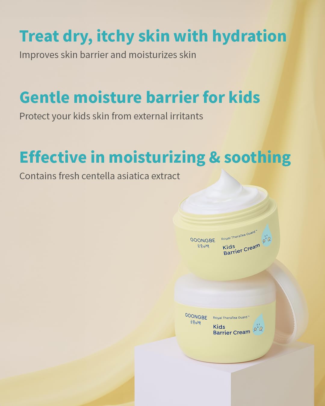 Kids' Barrier Cream - Korean Kids Daily Intensive Moisturizing Cream for Face and Body - Improves Skin Barrier & Soothing Rough Skin with Cica and Panthenol - Allergen Free Scent, 6.09 oz. - Image 3