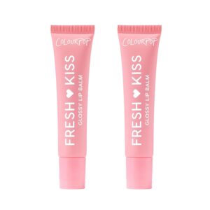 ColourPop Fresh Kiss Glossy Lip Balm - Hydrating Lip Care Enriched with Peptides, Hyaluronic Acid, Shea Butter & Vitamin E for an Ultra-Cushiony Formula - Strawberry Milk (2 Count)