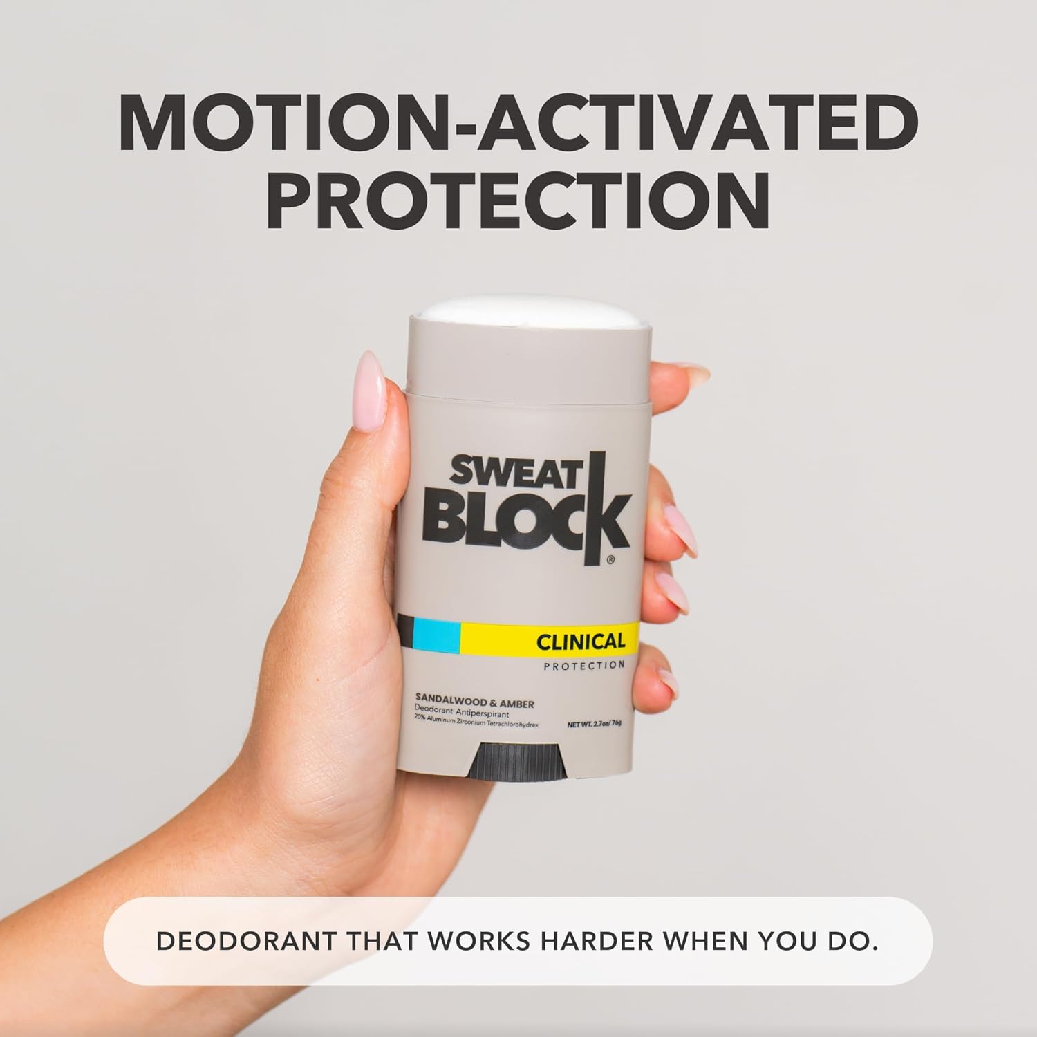 SweatBlock Clinical Strength Deodorant and Antiperspirant for Men and Women Sandalwood & Amber Scent 48 Hour Protection Against Sweat & Odor Ideal for Active Lifestyles and Daily Use - Image 6