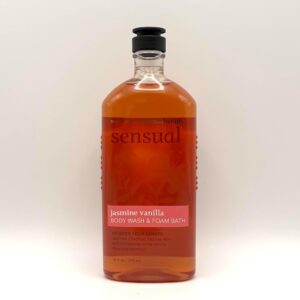 Aromatherapy Sensual Jasmine Vanilla Body Wash & Foam Bath, 10 fl oz, Relaxing Bath Soak