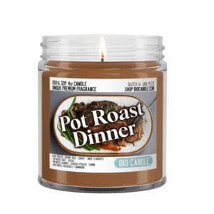 Pot Roast Scented Candle - Smells Like Savory Beef - Gravy - Sweet Carrots - 100% Naturally Vegan Soy and Premium Fragrance | Great Gift | Handmade in Denver, Colorado (4oz Glass Jar)