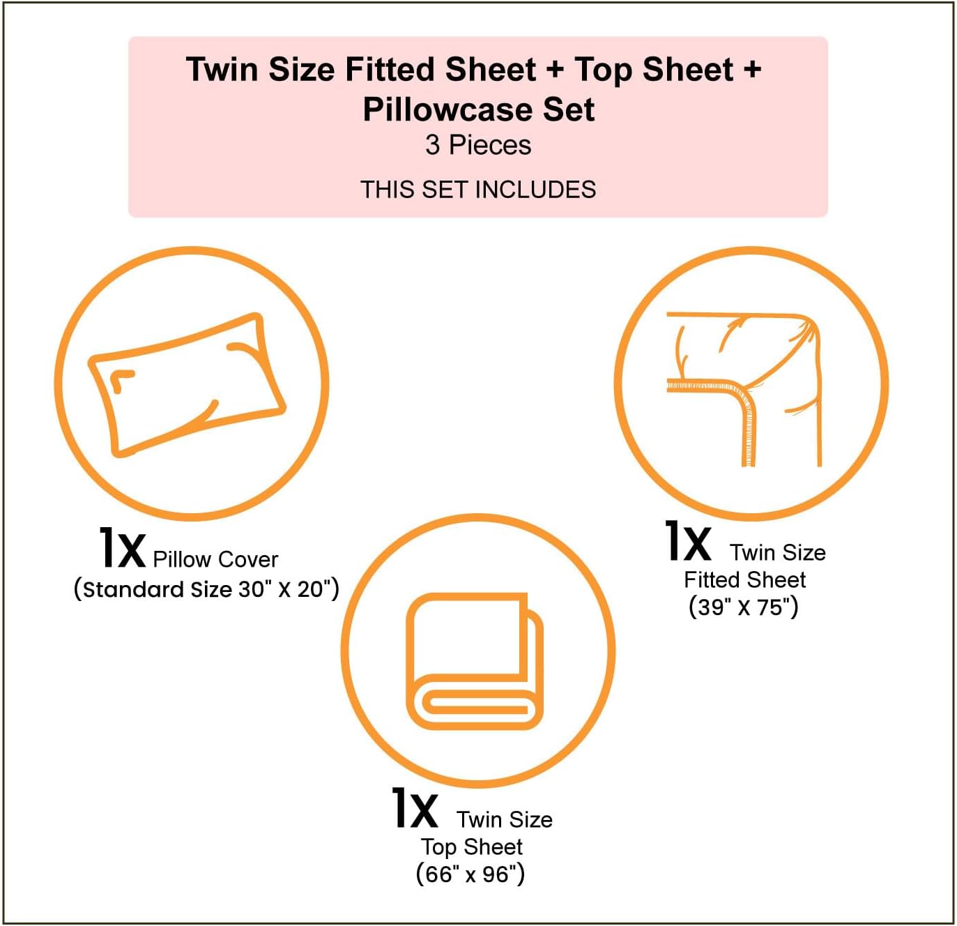 Ambesonne Word Search Game Sheet Set, Unified Modeling Language Word Game with Highlighted Keywords, Fitted and Flat Sheet with Pillowcase Bedding Accent 3 Piece Set, Twin, Black Yellow Orange - Image 5
