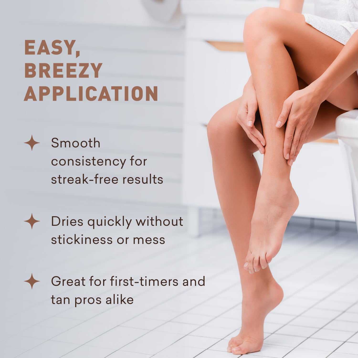 Sunless Tanning Lotion - Light to Medium tones | Indoor Self- Tanner | Body Tanning Lotion | Sun- Kissed Glow| Bronzer Lotion For All Skin Types |Just Nutritive | 8 Oz - Image 7