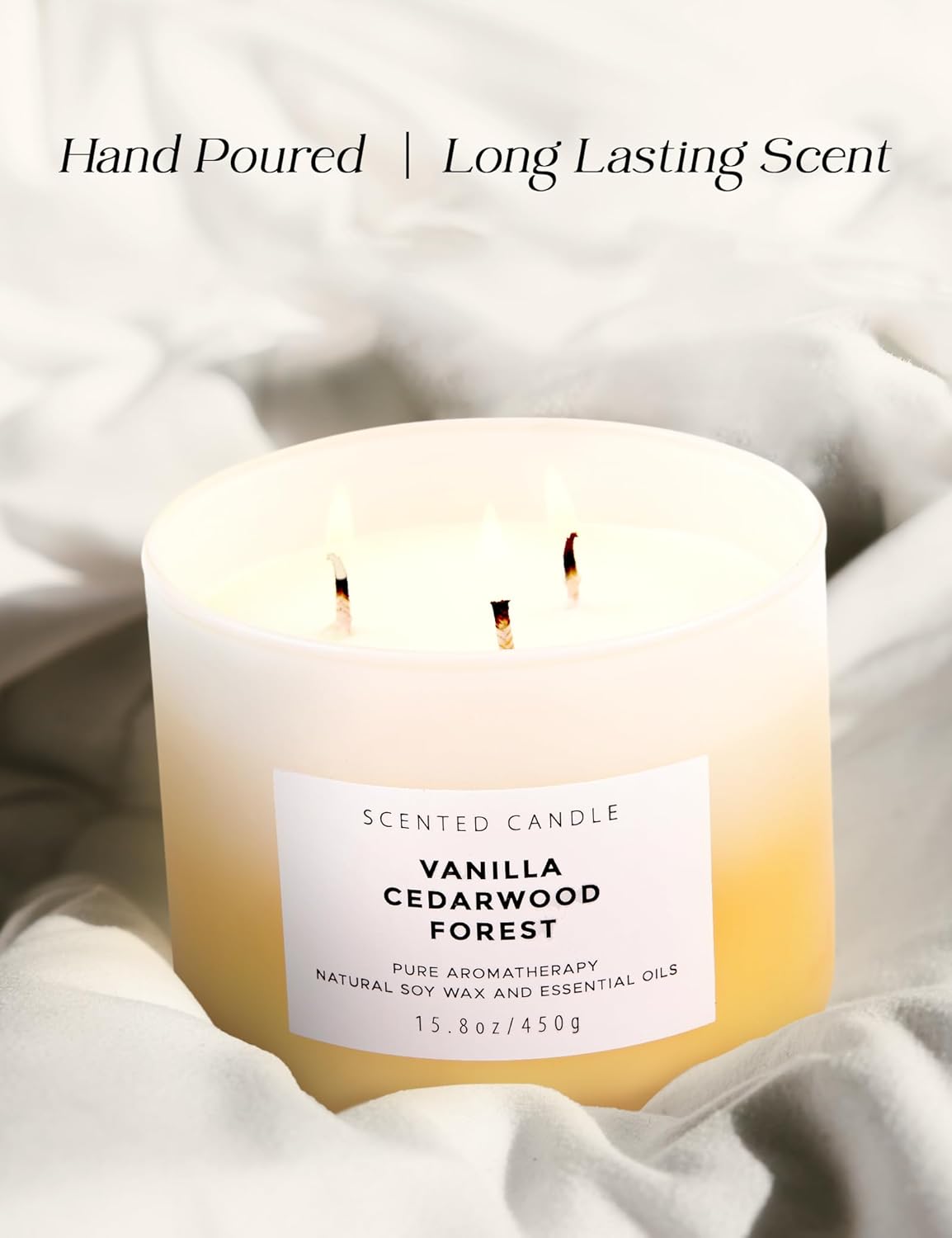 Vanilla Cedarwood Forest Large 15.8 oz Soy Scented Candle for Home Relaxation - Image 8