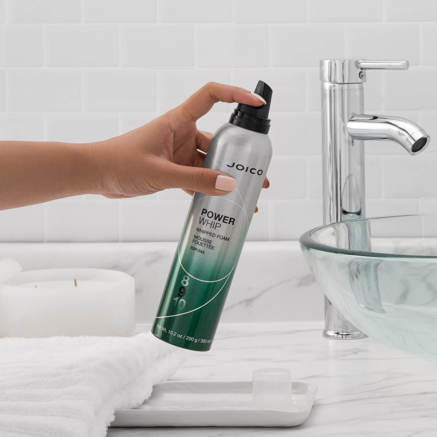 Joico Power Whip Whipped Foam | For Most Hair Types | Add Volume & Body | Thermal Heat, Humidity, & Pollution Protection | Boost Shine | Control Frizz & Flyaways | Silicone & Paraben Free - Image 4