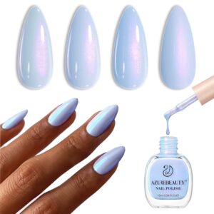 AZUREBEAUTY Nail Polish,Celestial Blue Quick Dry Complete Natural Super Lustrous,Professional for DIY Manicure and Pedicure at Home