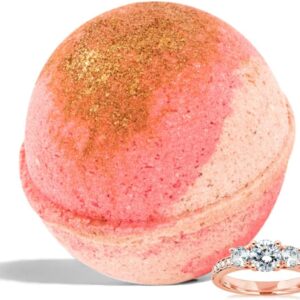 Ivy & Bauble Handmade Aromatherapy Bath Bombs with Surprise Ring Inside for Women, Fruity Scent, Made in USA, Made Without Paraben, Preservatives, Phosphate, Large 10 oz, Ring Size 9