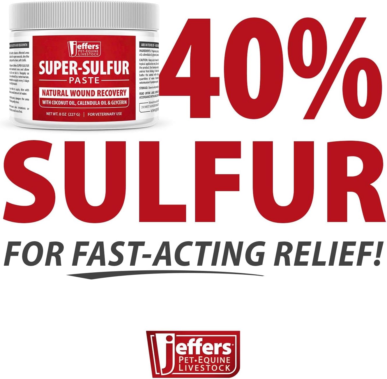 Jeffers Super Sulfur Healing Paste 8 oz Natural Skin & Wound Care for Pets Livestock - Image 8