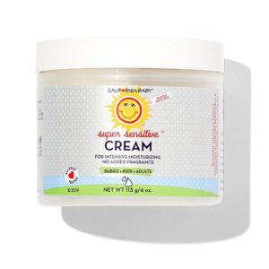 California Baby Super Sensitive Unscented Cream | 100% Plant-Based Moisturizer | Soothing Baby Lotion For Newborn | Hypoallergenic | 2.9 oz / 82 g