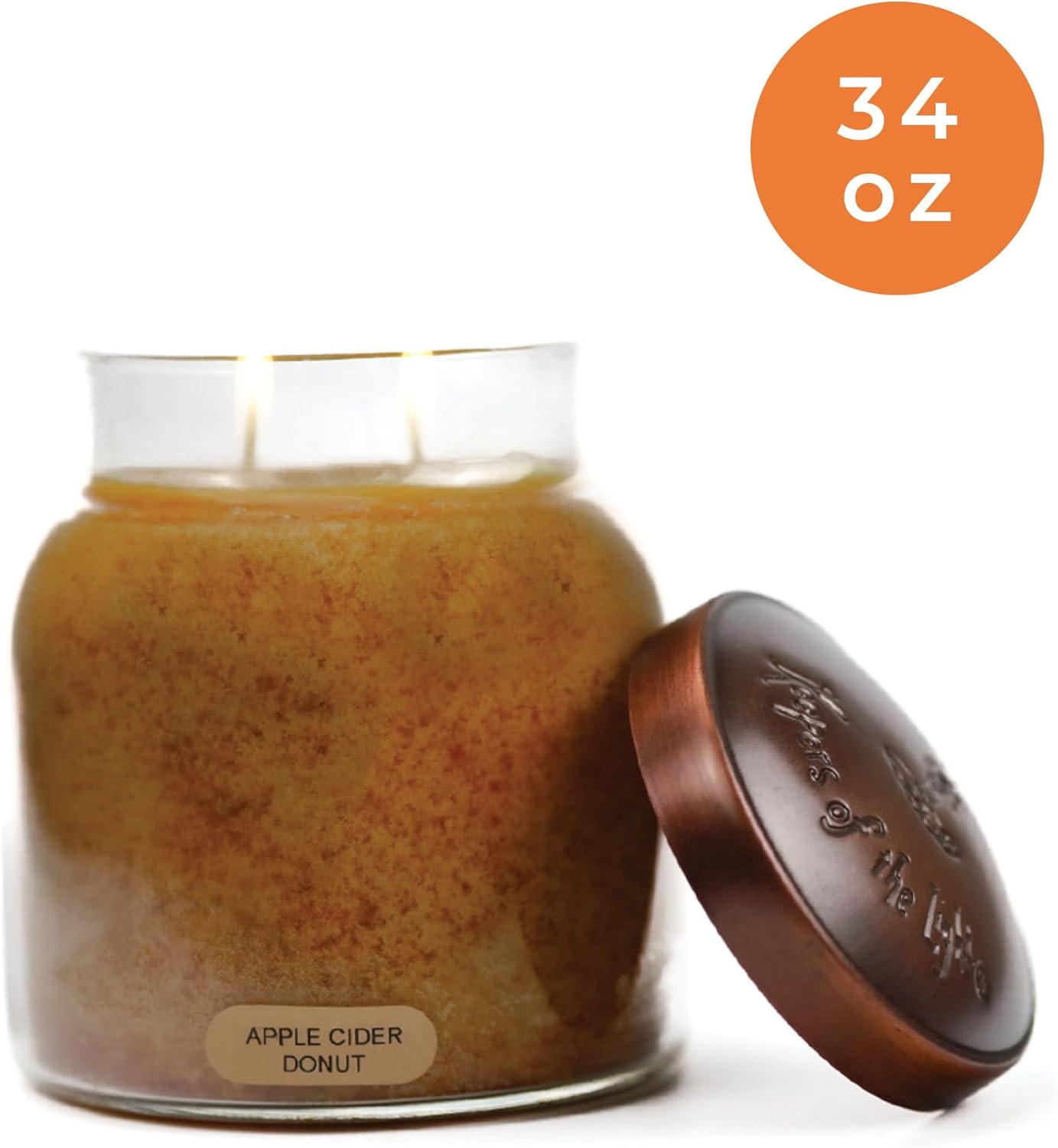 Apple Cider Donut Scented Candle 34-Ounce Papa Jar Candle Keepers of The Light- Fall Scented Candles- A Cheerful Giver - Image 2