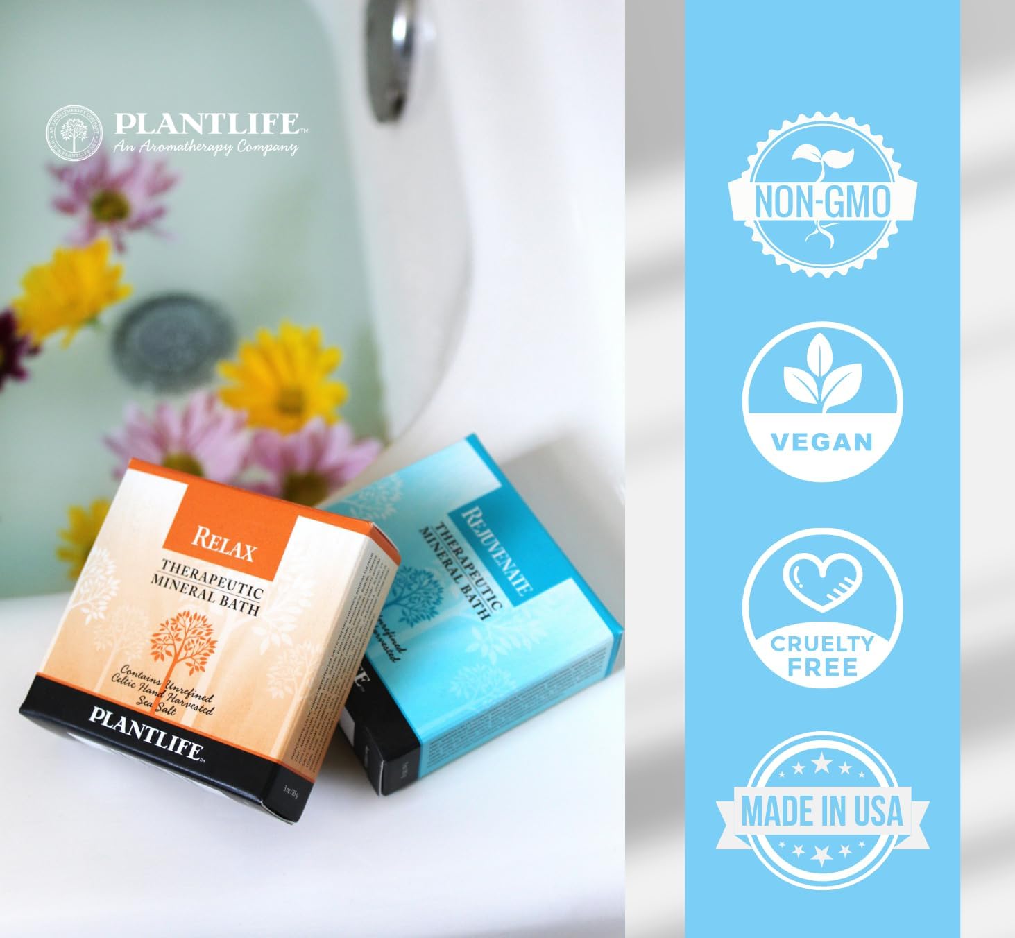Plantlife Rejuvenate Therapy Bath Salts 16 oz Natural Aromatherapy for Balanced Calm - Image 3