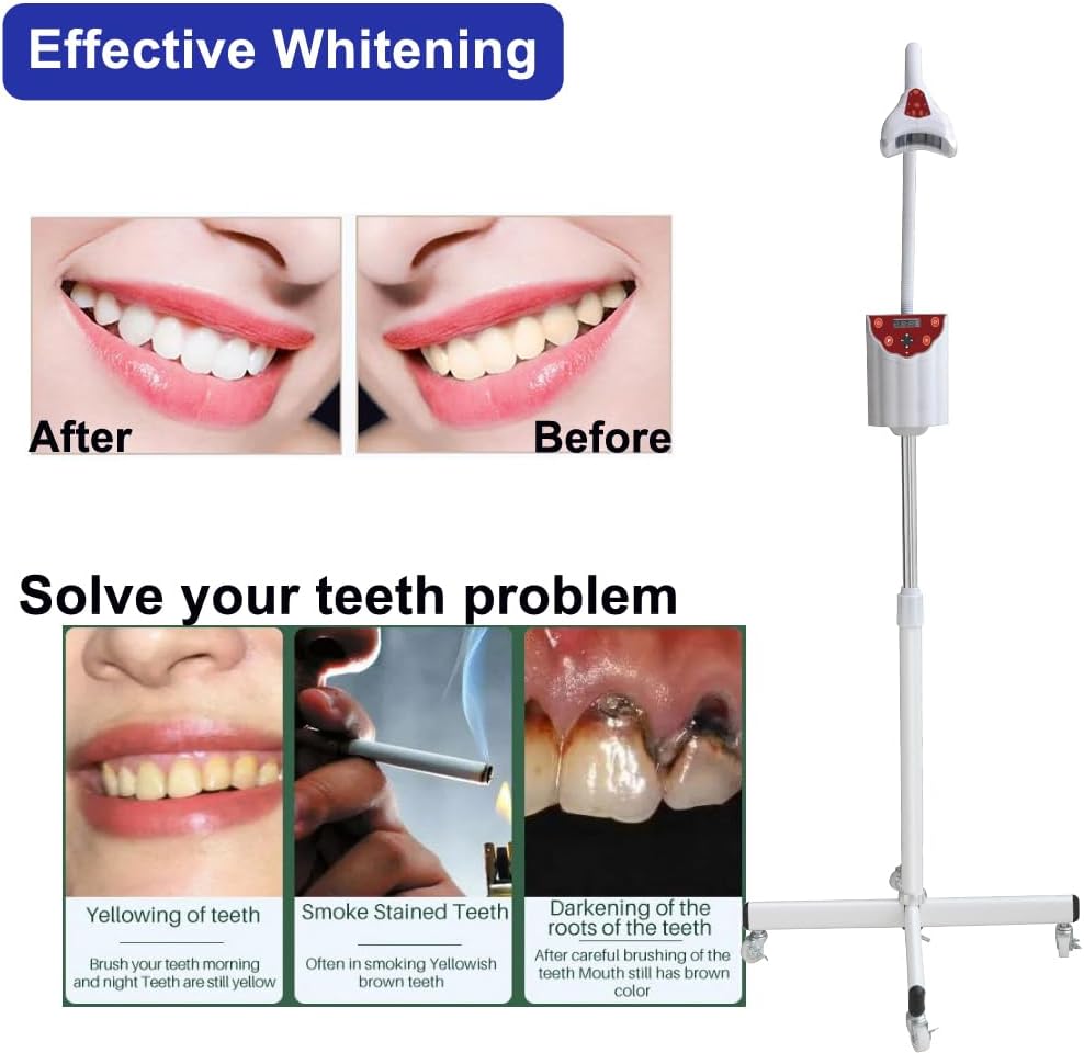 Professional Mobile Teeth Whitening LED Lamp Machine with Remote Control and 6 Lights - Image 2