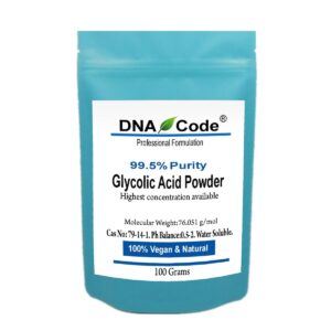 DNA Code®- DIY Glycolic Crystal Powder 99.5% Purity, Cosmetic Grade. Make Your Own Peel and Mask. Add to Cream, Moisturizer…