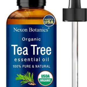 Organic Tea Tree Oil 30 ml - Pure, Natural Melaleuca Alternifolia Essential Oil for Skin, Face, Scalp, Aromatherapy & Diffusers - Nexon Botanics