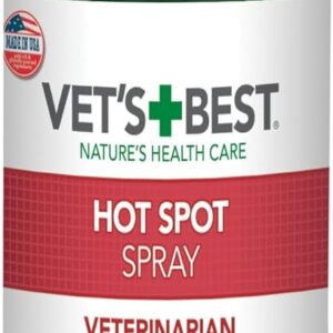 Vet's Best Dog Hot Spot Itch Relief Spray for Dogs, Dog Hot Spot Spray, Relieves Dry Skin, Rash, Scratching, and Licking, Itchy Skin & Hot Spots, anti-itch spray for dogs, Alcohol-Free, 16 oz