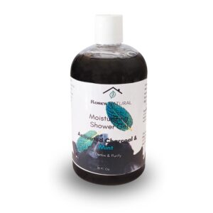Moisturizing Shower Gel with Activated Charcoal & Mint, 18 OZ – Detoxifying & Refreshing Body Wash for Clean, Radiant Skin