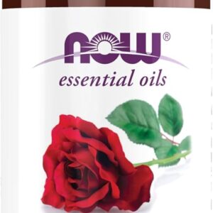 NOW Essential Oils, Rose Absolute, 5% Blend of Pure Rose Absolute Oil in Pure Jojoba Oil, Romantic Aromatherapy Scent, Vegan, Child Resistant Cap, 1-Ounce
