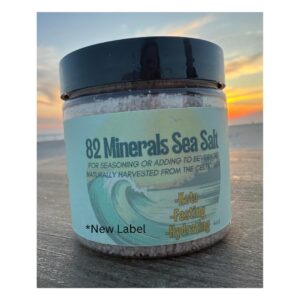 Celtic 82 Minerals COARSE Organic Hand Harvested Salt French Celtic Inspired Authentic Vegan Hydrating Low Sodium Sea Salt that Hydrates from the Celtic Sea Four oz