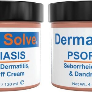 Extra Strength Psoriasis Cream (2 Pack) - Seborrheic Dermatitis & Dandruff Lotion - Advanced Moisturizing Relief Formulated to Treat Itchy Flakey Inflamed Skin and Prevent Future Flares - 4.0 oz ea.