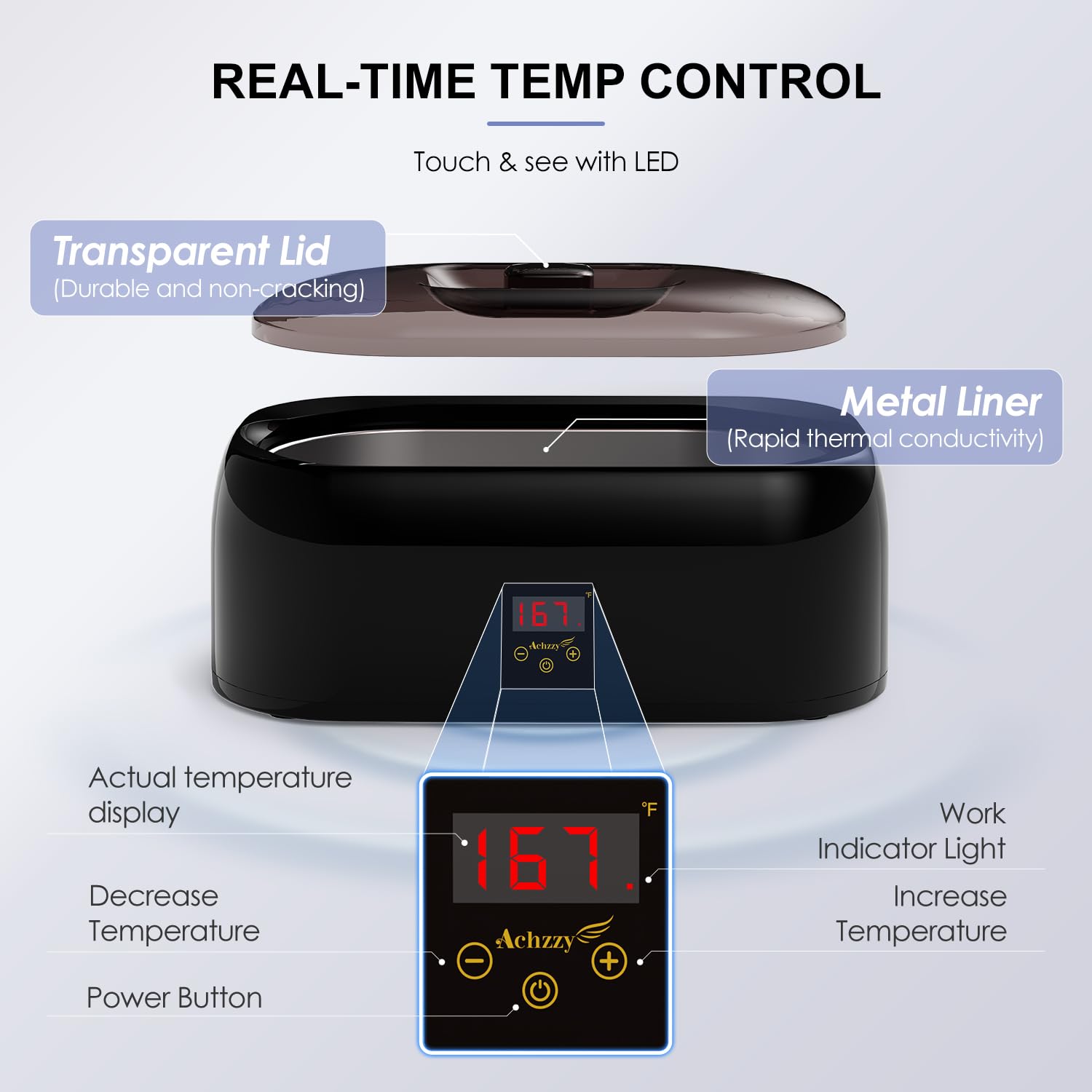 4000ml Professional Paraffin Wax Warmer Machine for Hands and Feet with 200W Heater and LED Control - Image 2