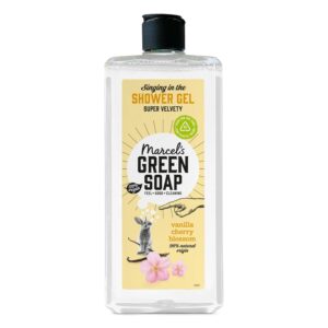 Marcel's Green Soap Shower Gel - Vanilla & Cherry Blossom, 300 ml, Nourishing, Unisex Body Cleanser