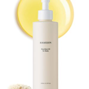 HAYEJIN Rice Bran Oil for Body | Moisturizing Body Oil For Men & Women | Hydrating Body Oil w/Fermented Rice Bran Oil for Skin | Refreshing Body Oil for Dry Skin 6.76 Fl Oz