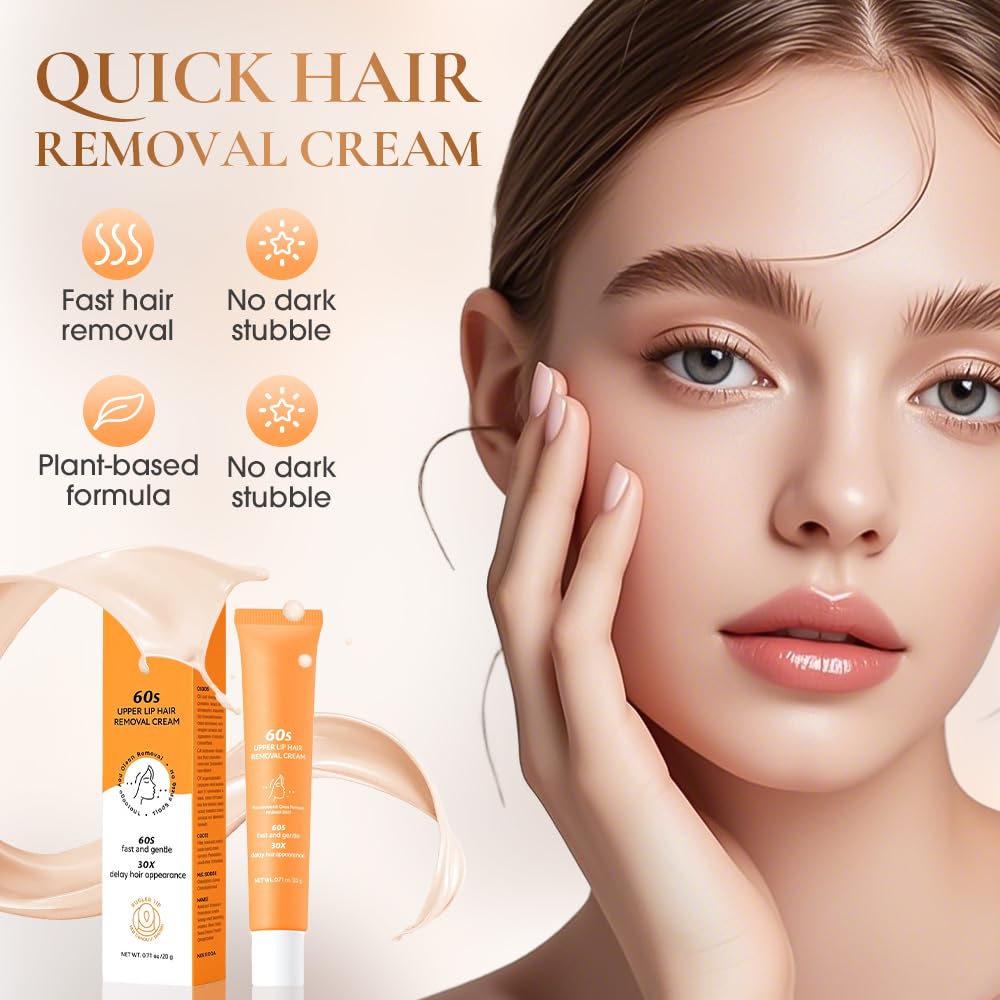 Gentle Hair Removal Cream Kit for Women with Scraper for Body Face Lips - Image 2