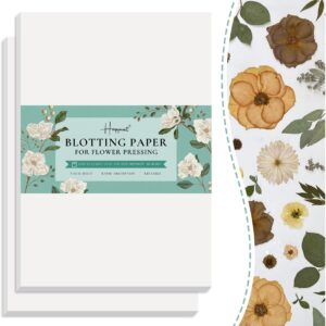 6 Sheets Blotting Paper for Flower Press, Large A4 Highly Absorbent and Reusable Blotter Paper for Flower Press Herbarium Paper Craft 7.9 x 11.8 inch Blotter Paper Sheets (6)