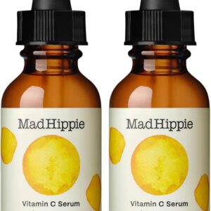 Mad Hippie Vitamin C Serum 2-Pack – Brightening Serum with Hyaluronic Acid, Ferulic Acid, Vitamin E, 1.02 Oz Ea