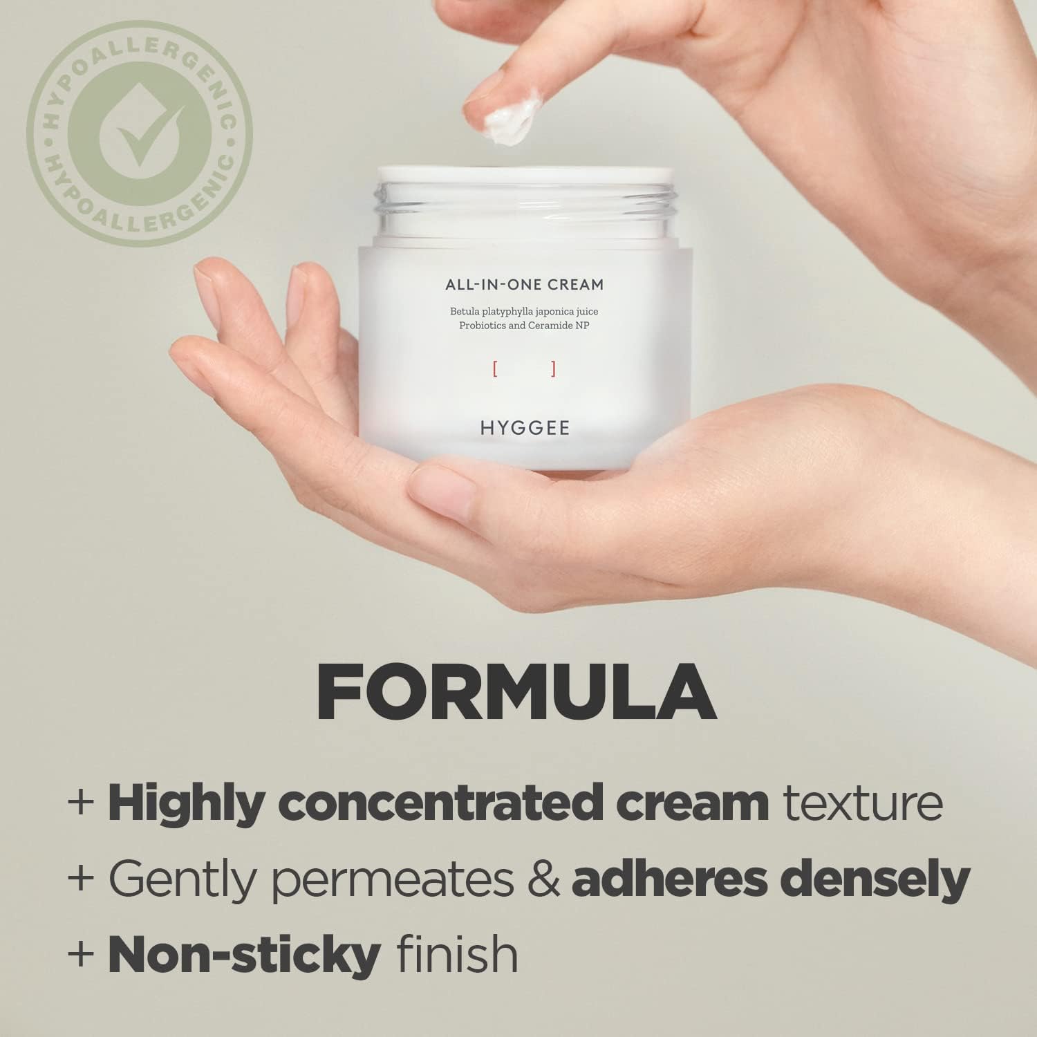 All in One Cream - High Moisture Barrier Face Moisturizer for Dry Skin - Probiotics & Ceramide - Non Sticky Moisturizing Cream - Skin Irritation Free, 2.7oz. - Image 5