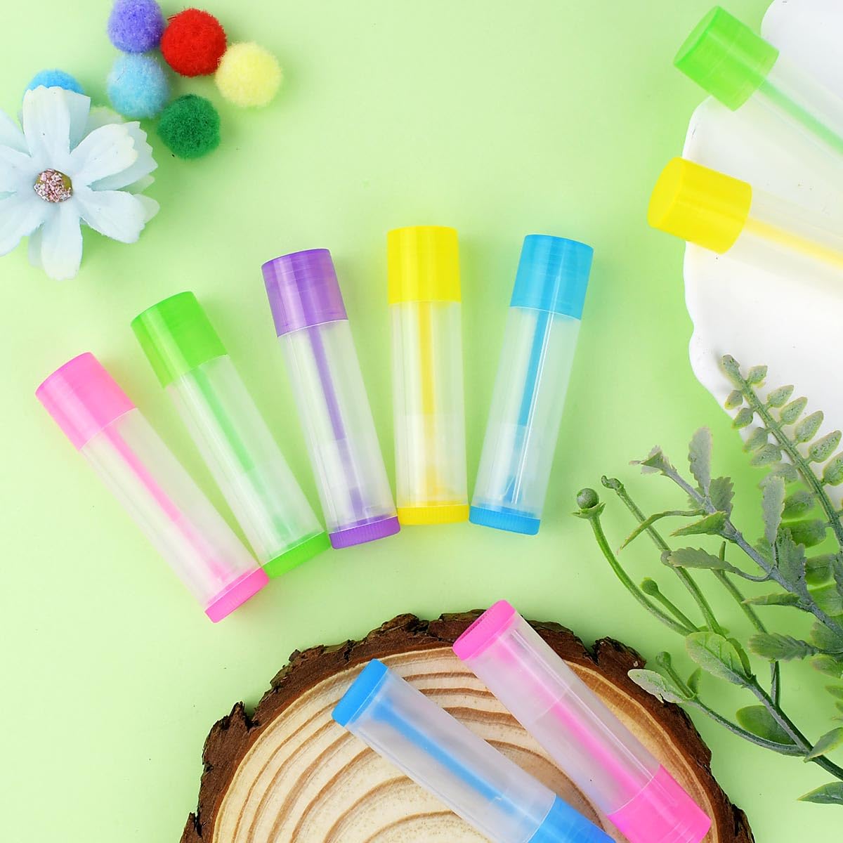 25 Pcs Clear Empty Lip Balm Tubes Lip Balm Containers Lipstick Container with Caps DIY Lip Balm Tubes Refillable Lip Balm Tube for Homemade Lip Gloss Lipstick 5.5Ml Plastic Lip Balm Containers - Image 3