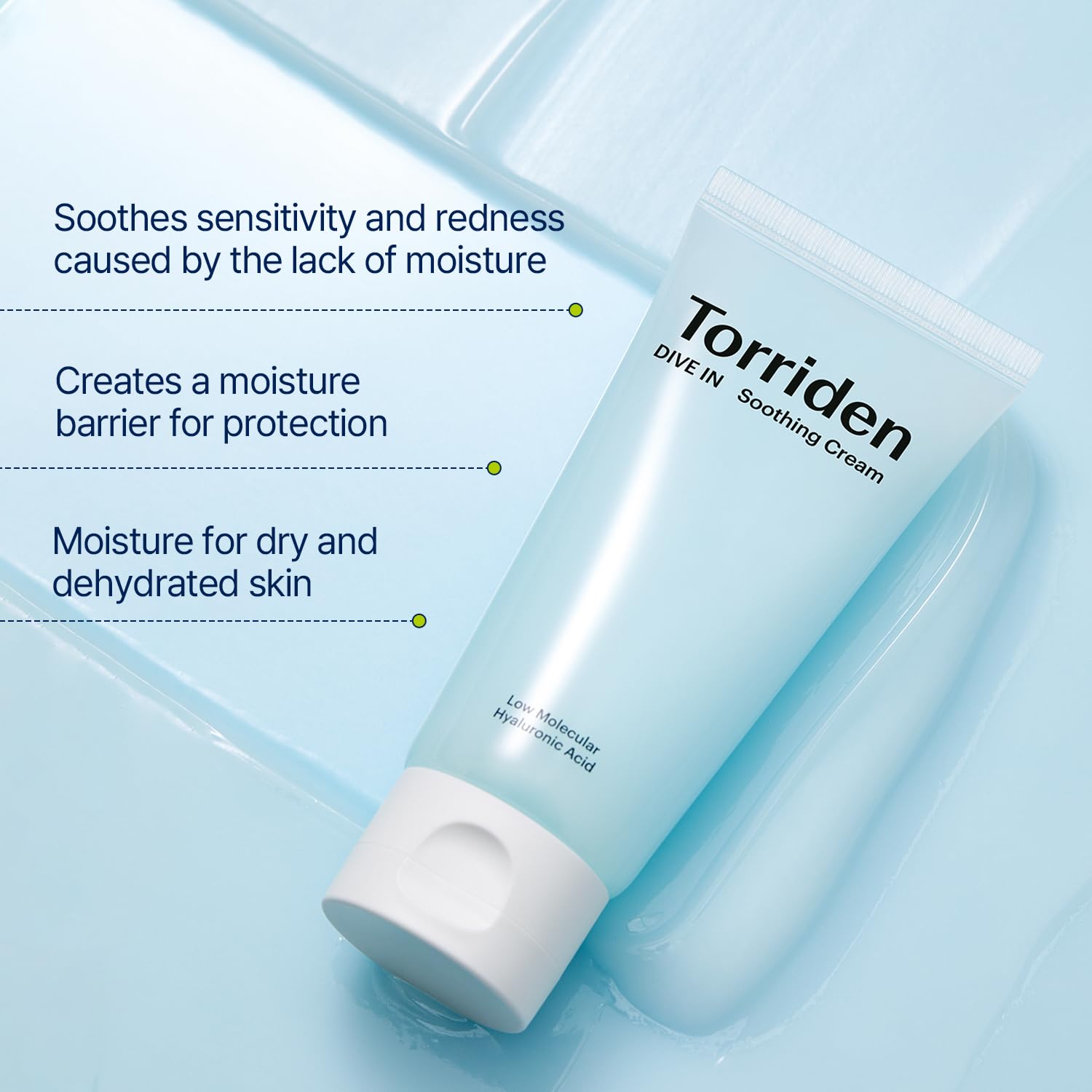 Torriden DIVE IN Hyaluronic Acid Soothing Cream Tube Type 100ml (3.38 fl. oz) | Revitalizing Facial Moisturizer for Sensitive and Dry Skin | Hyaluronic Acid, Panthenol, Allantoin - Image 4