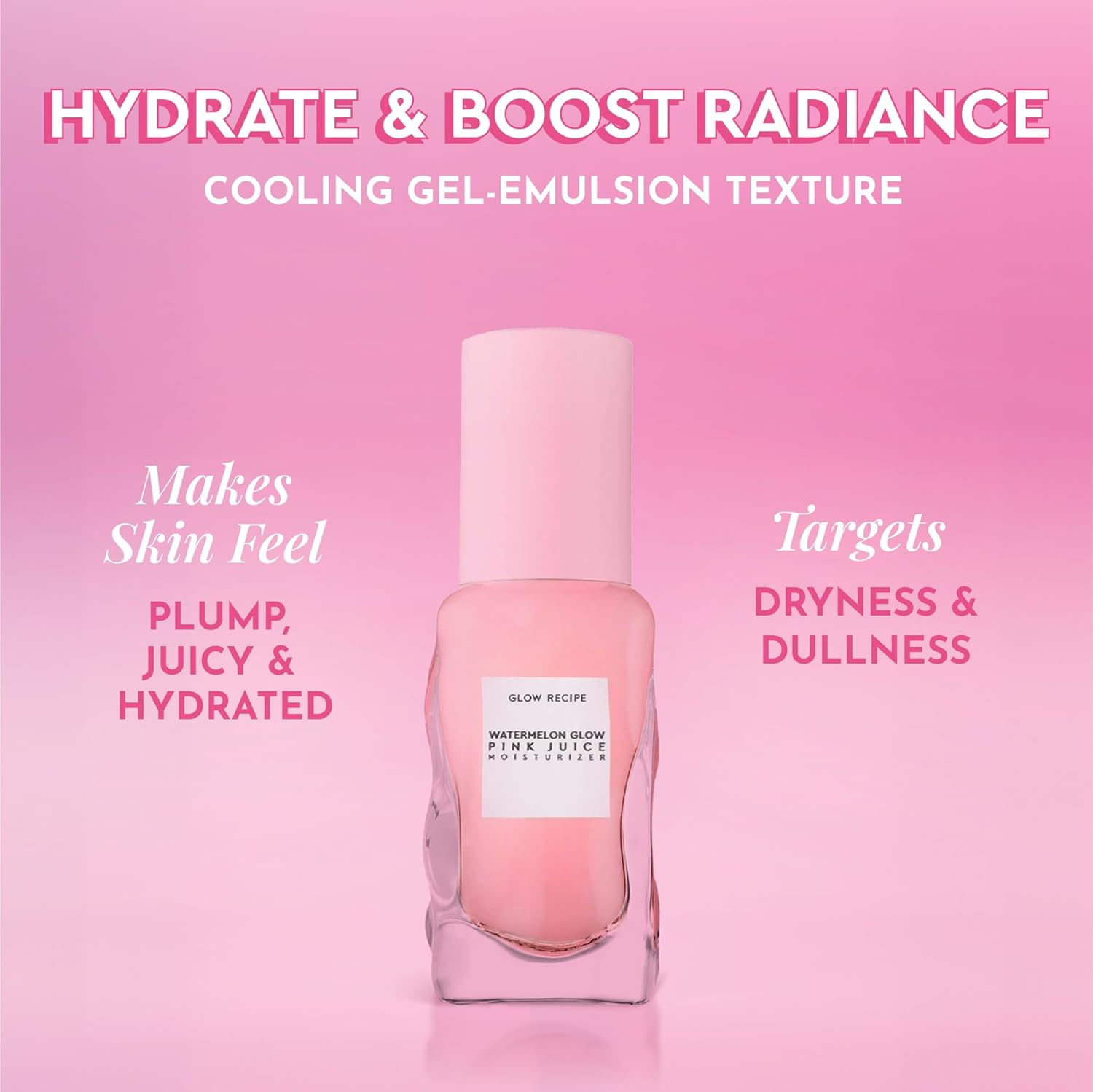 Glow Recipe Pink Juice Water Gel Face Moisturizer for Women, Men & Teens, Travel Size - Hydrating Hyaluronic Acid, Radiance Boosting, Oil-Free, Long-Lasting Korean Skin Care for Oily Skin (25ml) - Image 2