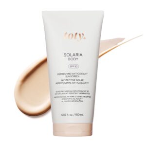 Toty by Sofia Vergara - Solaria Body SPF 50 Refreshing Antioxidant Sunscreen - UVA/UVB Protection - Weightless Body SPF for All Skin Types - Water & Sweat Resistant - 5.07 fl oz
