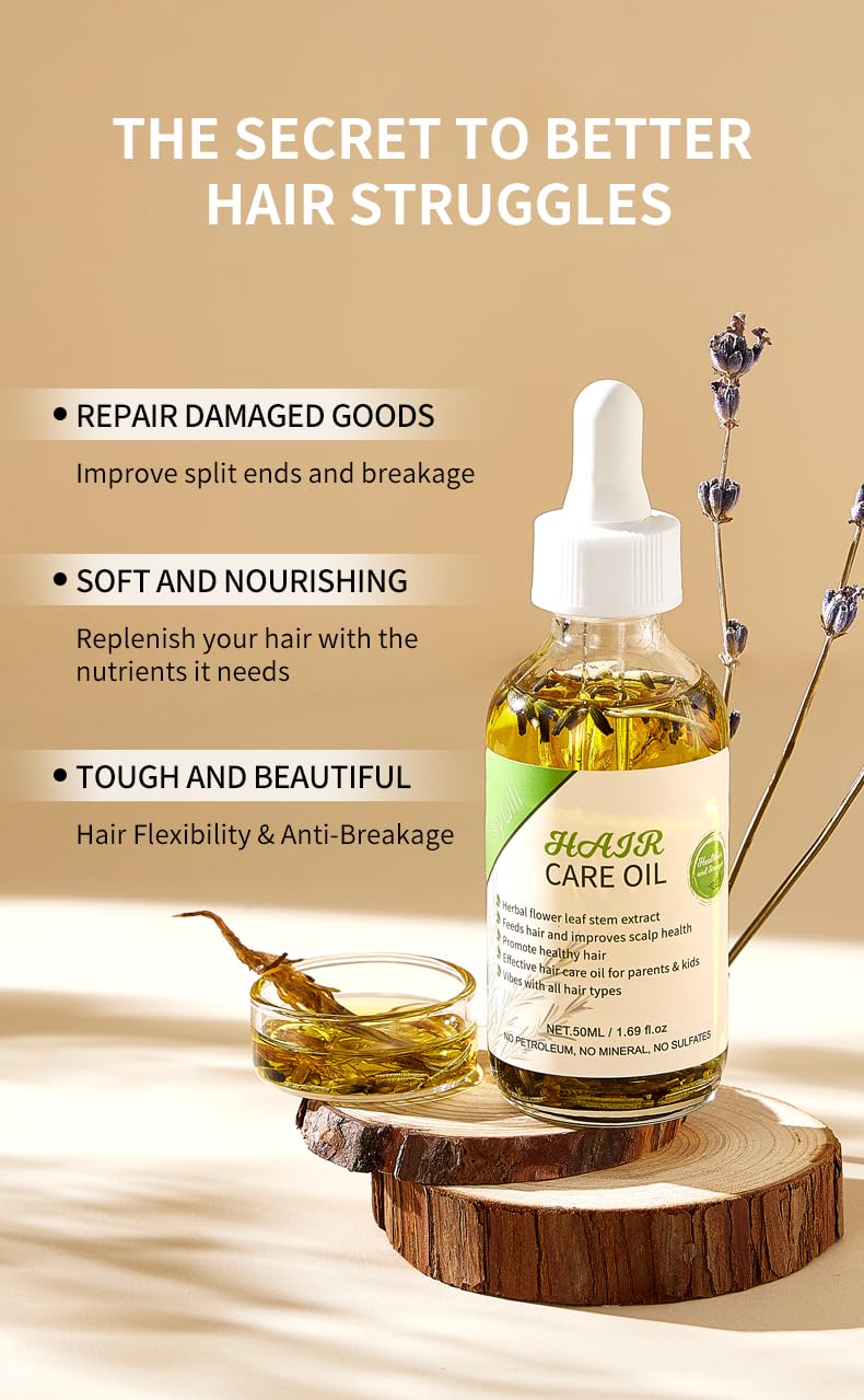 Organic Rosemary Castor Almond Hair Growth Elixir Oil Serum 1.69 Fl Oz for Men Women - Image 2