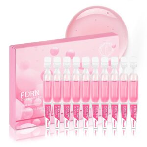 Mtmult High-Purity Salmon PDRN, PDRN Salmon DNA Pink One Day Serum, Intense Firming, Repairing & Moisturizing Essence with Collagen & Glutathione Hyaluronic Acid for Face 0.05 fl.oz x 10e
