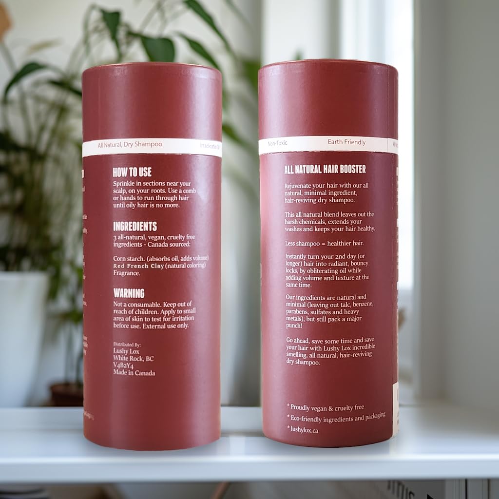 Dry Shampoo Powder For Red Hair Shades, All Natural Ingredients, Non Aerosol, Non Toxic, Earth Friendly Packaging - Image 5