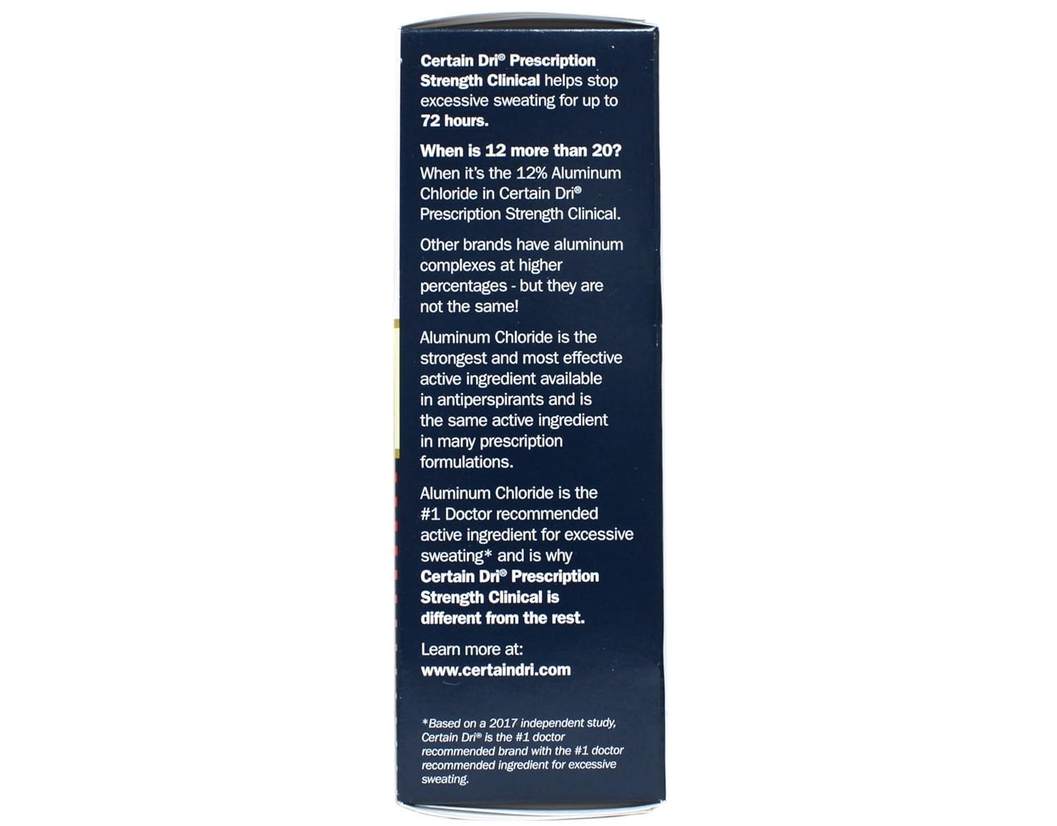 Certain Dri Prescription Strength Clinical Antiperspirant Roll-On, Hyperhidrosis Treatment for Men & Women, Long-Lasting 72hr Protection, Effective Sweat Control, Fragrance Free, 1.2 Fl oz, 3 Pack - Image 5