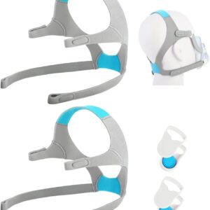 2 Packs Replacement Headgear Compatible with F20/N20, with Magnetic Clips, Adjustable Replacement Headgear Strap for F20/N20, Flexible Headgear Elasticity