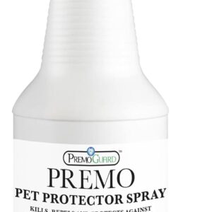Premo Guard Pet Protector Spray - 16 oz - Kills Mites, Fleas, Ticks, & Mosquitoes - for Dogs, Cats, & Home - Natural Plant Based Oils for Control, Prevention & Treatment - Family Safe