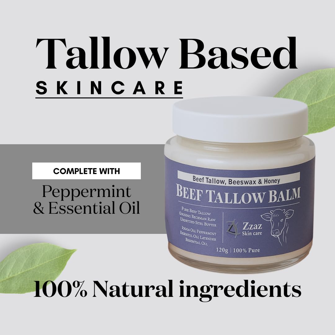 Beef Tallow Balm - 100% Pure Ingredients - Unscented Multipurpose Balm for Skincare - Beef Tallow Moisturizer 2oz/60g - Image 7