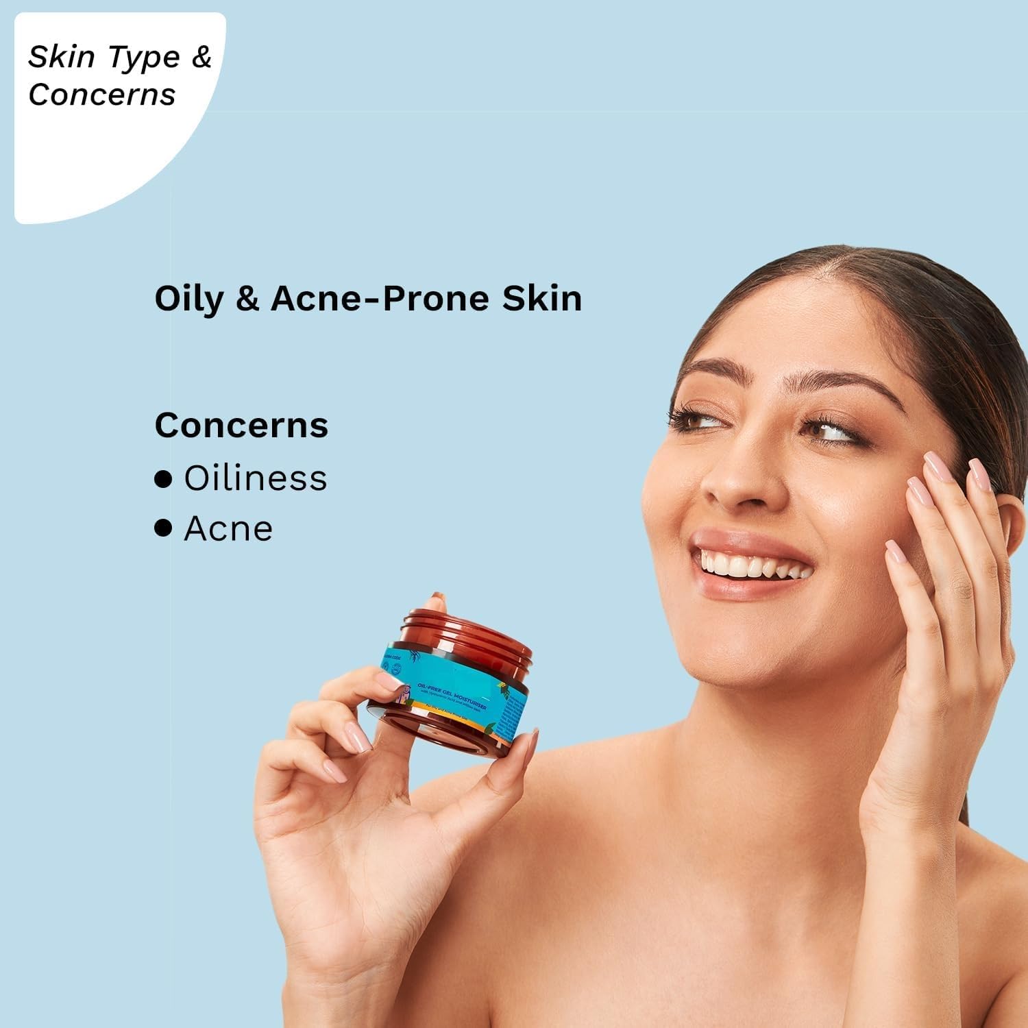 Korean Oil free Gel Moisturizer for oily skin with Hyaluronic Acid & Willow Bark Extracts | Moisturiser for face | Suitable for Oily & Acne-Prone Skin| Men & Women | Korean Skin Care | 50gm, 1.76 Ounc - Image 5