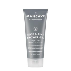 Shower Gel for Men - Aloe & Pine, 200ml - Vegan, Cruelty Free, Sulphate Free Formula - Effectively Cleanses and Moisturizes Sensitive Skin