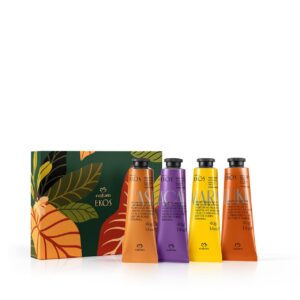 natura - Ekos Hand Cream Quartet Variety Pack, 4 Creams - (1) Maracujá, (1) Castanha, (1) Tukumã, (1) Açaí Hand Cream - Vegan Skin Care - Brazilian Beauty Secrets - Hand Care - 1.41oz (40g)