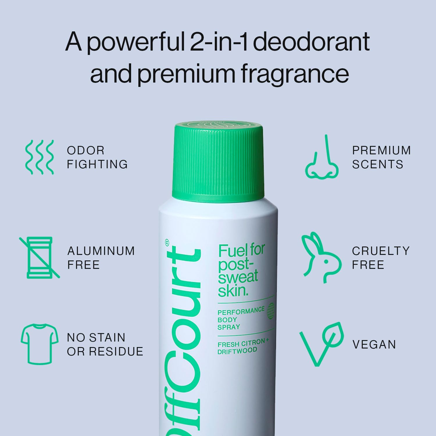 OffCourt Natural Deodorant Body Spray for Men & Women, Aluminum Free, 3.4 Oz, 3 Pack - Image 6